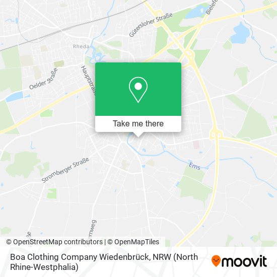 Boa Clothing Company Wiedenbrück map