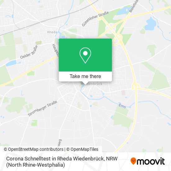 Corona Schnelltest in Rheda Wiedenbrück map