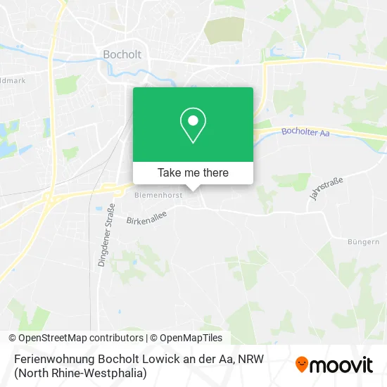 Карта Ferienwohnung Bocholt Lowick an der Aa