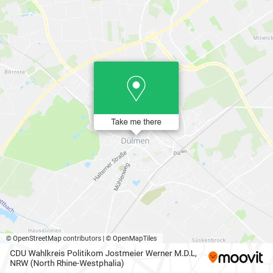 Карта CDU Wahlkreis Politikom Jostmeier Werner M.D.L