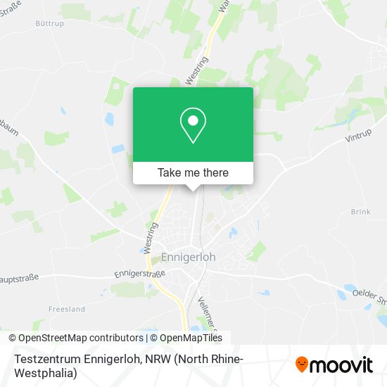 Testzentrum Ennigerloh map