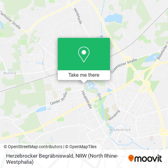 Herzebrocker Begräbniswald map