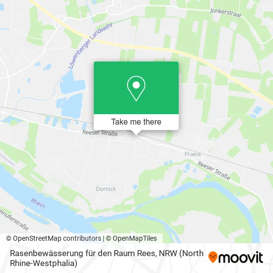 Карта Rasenbewässerung für den Raum Rees