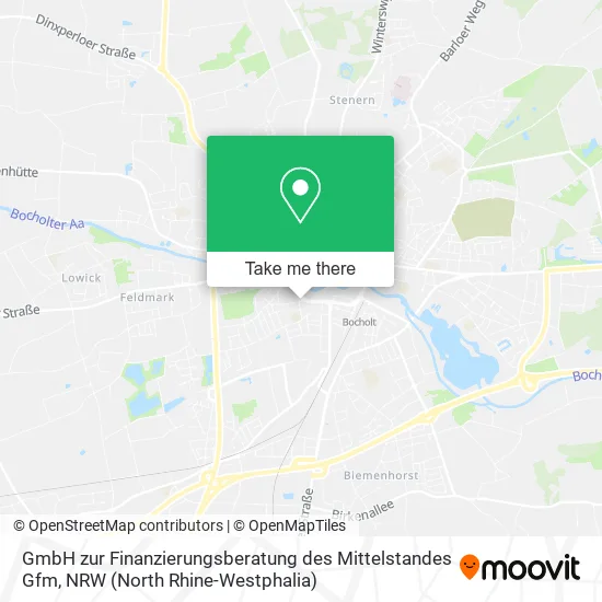 GmbH zur Finanzierungsberatung des Mittelstandes Gfm map