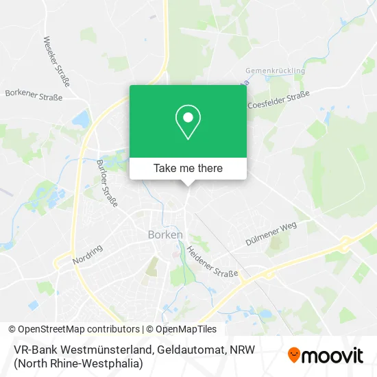 Карта VR-Bank Westmünsterland, Geldautomat