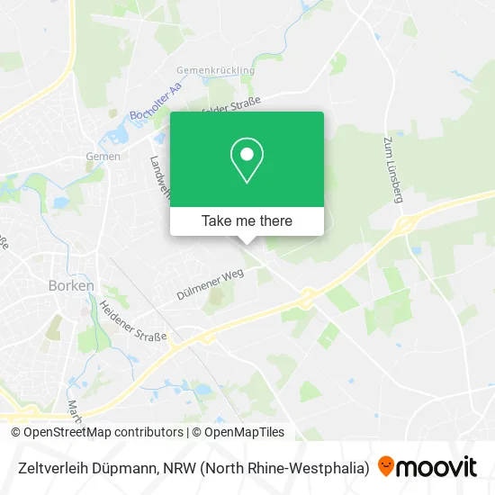 Zeltverleih Düpmann map