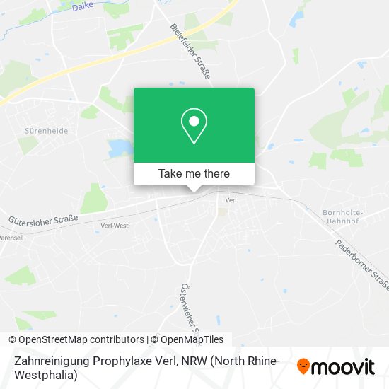 Zahnreinigung Prophylaxe Verl map