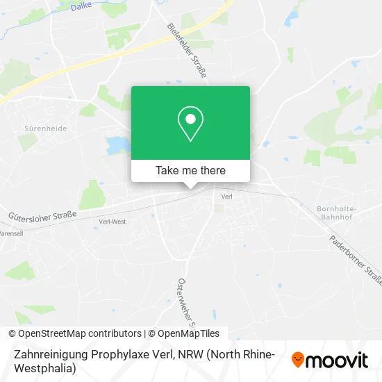 Карта Zahnreinigung Prophylaxe Verl