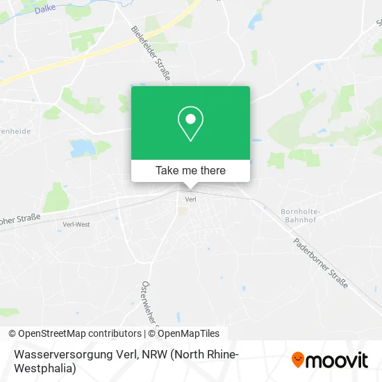 Карта Wasserversorgung Verl