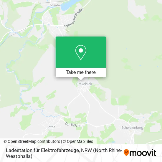 Карта Ladestation für Elektrofahrzeuge