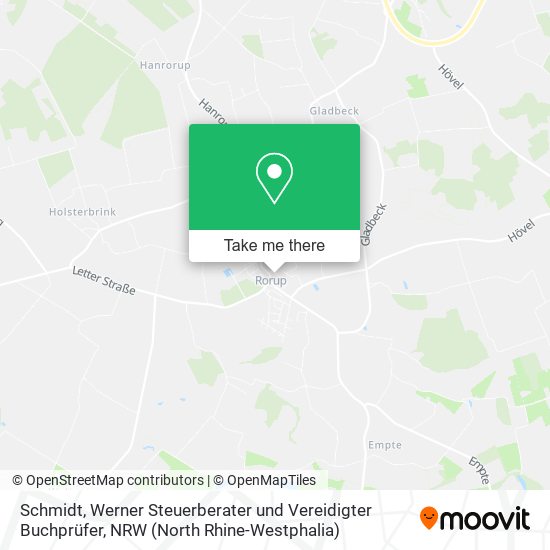 Schmidt, Werner Steuerberater und Vereidigter Buchprüfer map