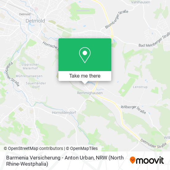 Barmenia Versicherung - Anton Urban map