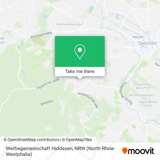 Werbegemeinschaft Hiddesen map