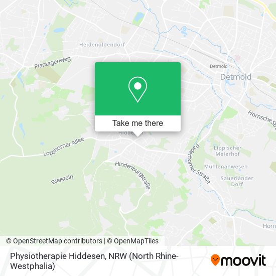 Physiotherapie Hiddesen map