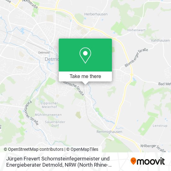 Jürgen Frevert Schornsteinfegermeister und Energieberater Detmold map