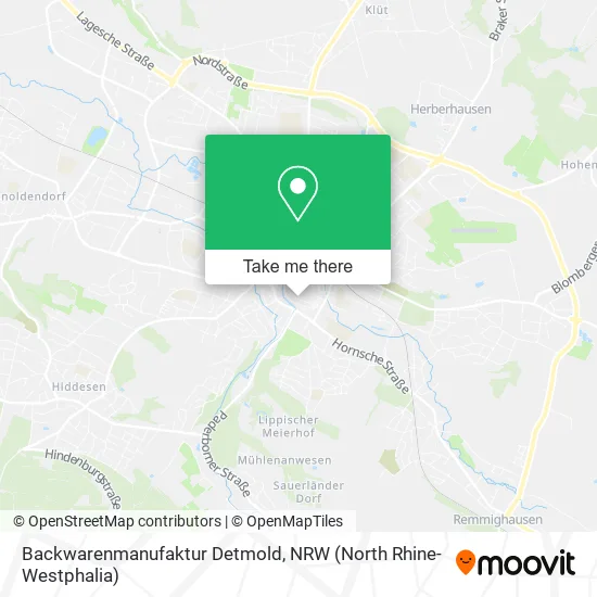 Карта Backwarenmanufaktur Detmold