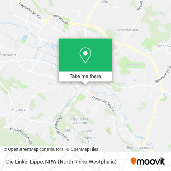 Карта Die Linke. Lippe