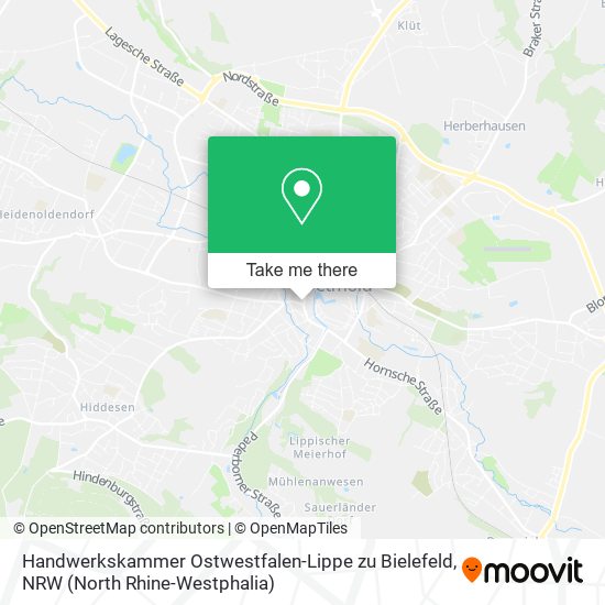 Handwerkskammer Ostwestfalen-Lippe zu Bielefeld map