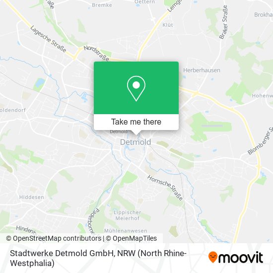 Карта Stadtwerke Detmold GmbH
