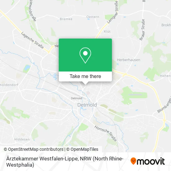 Карта Ärztekammer Westfalen-Lippe