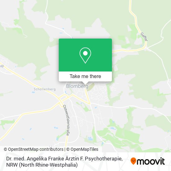 Карта Dr. med. Angelika Franke Ärztin F. Psychotherapie