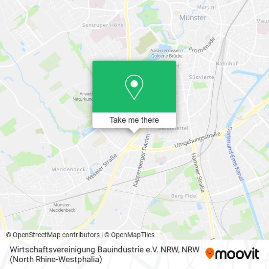 Wirtschaftsvereinigung Bauindustrie e.V. NRW map