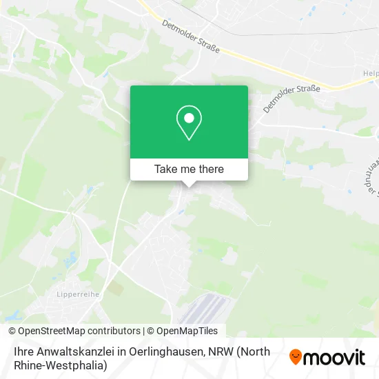 Карта Ihre Anwaltskanzlei in Oerlinghausen