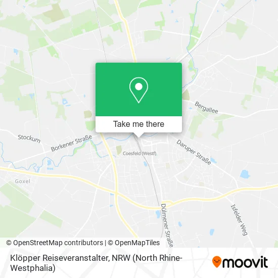 Карта Klöpper Reiseveranstalter