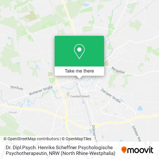 Dr. Dipl.Psych. Henrike Scheffner Psychologische Psychotherapeutin map