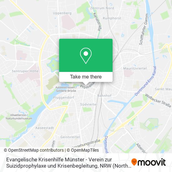 Evangelische Krisenhilfe Münster - Verein zur Suizidprophylaxe und Krisenbegleitung map