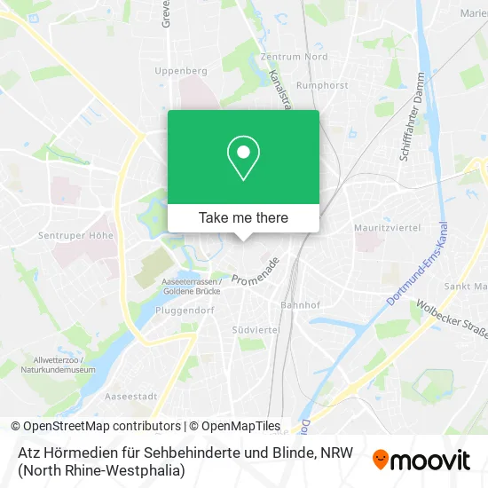 Карта Atz Hörmedien für Sehbehinderte und Blinde