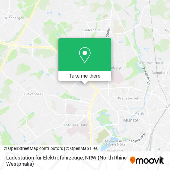 Карта Ladestation für Elektrofahrzeuge