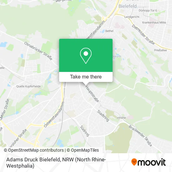 Карта Adams Druck Bielefeld