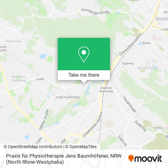 Praxis für Physiotherapie Jens Baumhöfener map