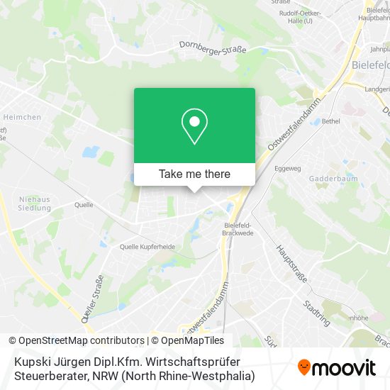 Kupski Jürgen Dipl.Kfm. Wirtschaftsprüfer Steuerberater map