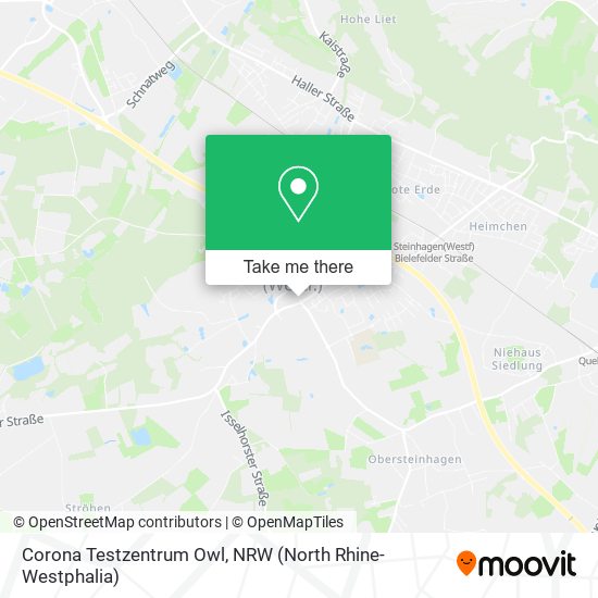 Corona Testzentrum Owl map