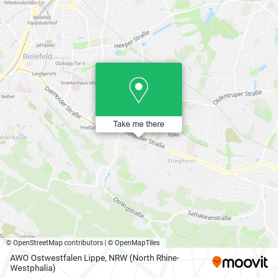 AWO Ostwestfalen Lippe map