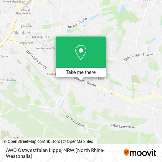 Карта AWO Ostwestfalen Lippe