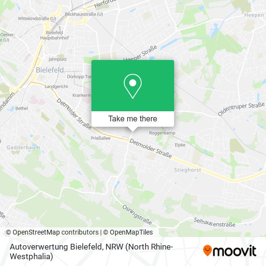 Autoverwertung Bielefeld map