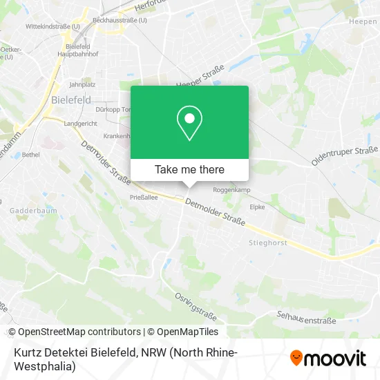 Карта Kurtz Detektei Bielefeld