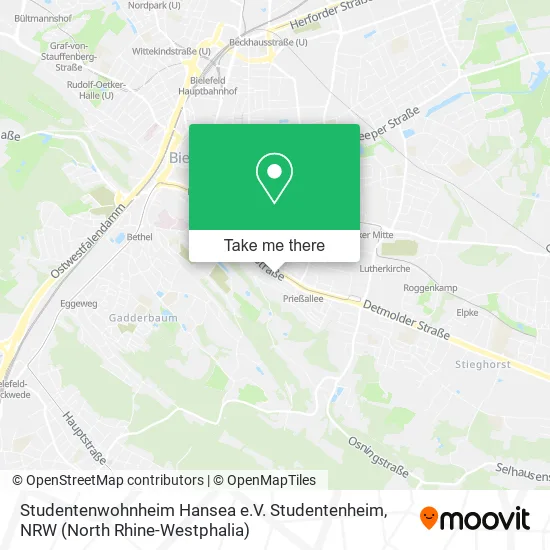 Карта Studentenwohnheim Hansea e.V. Studentenheim