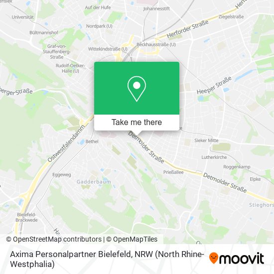 Axima Personalpartner Bielefeld map