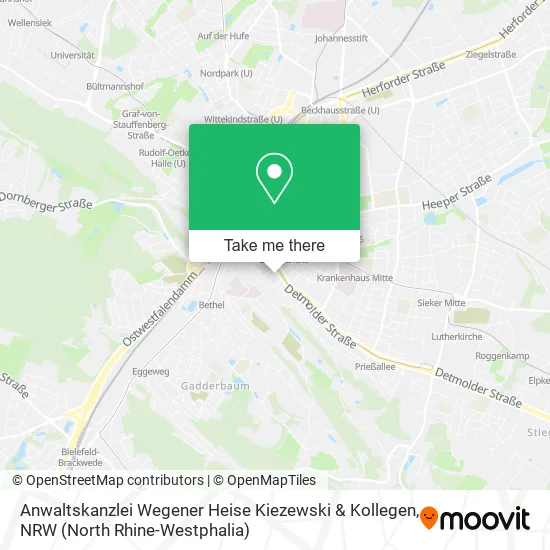 Карта Anwaltskanzlei Wegener Heise Kiezewski & Kollegen
