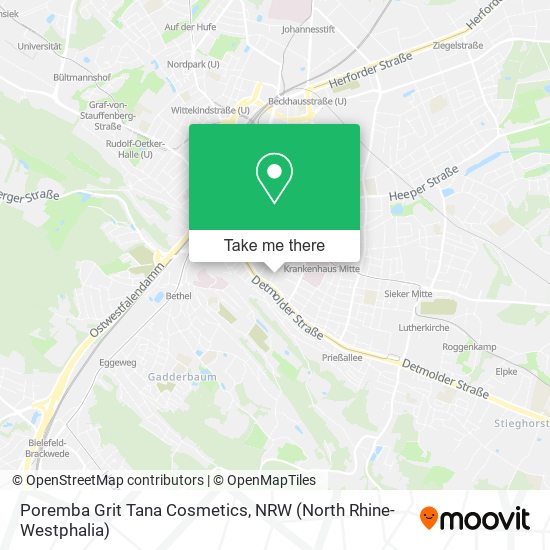 Poremba Grit Tana Cosmetics map