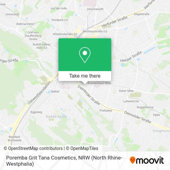 Poremba Grit Tana Cosmetics map