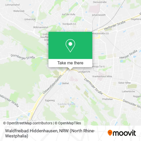 Карта Waldfreibad Hiddenhausen