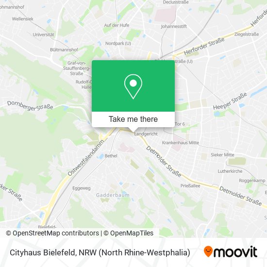 Cityhaus Bielefeld map