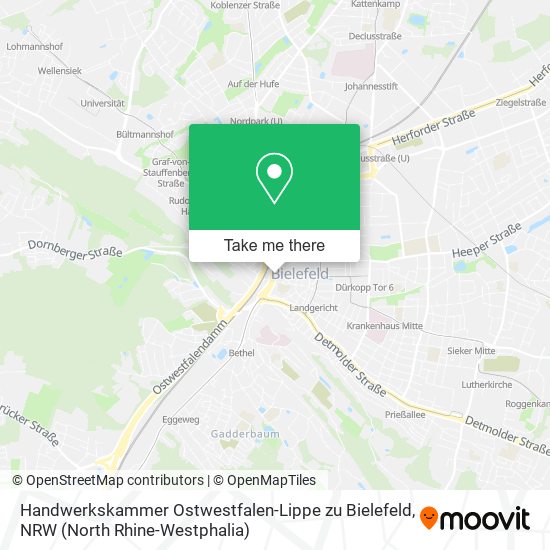 Handwerkskammer Ostwestfalen-Lippe zu Bielefeld map