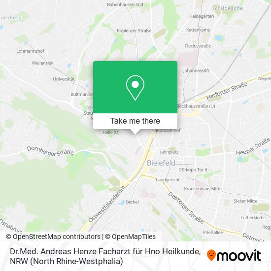 Dr.Med. Andreas Henze Facharzt für Hno Heilkunde map