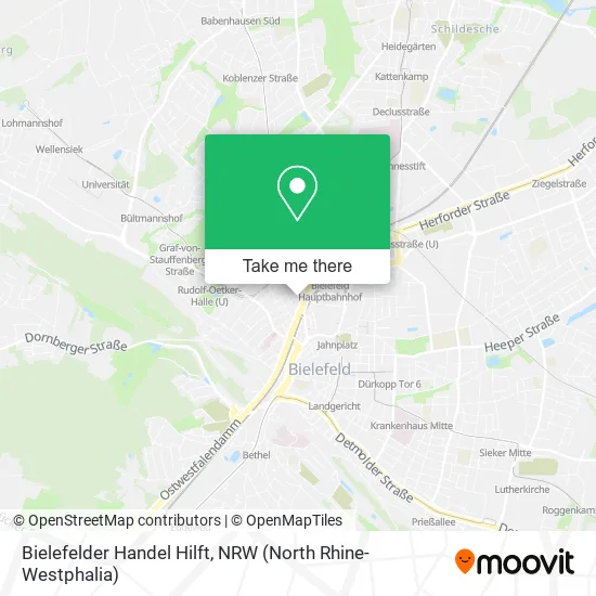 Bielefelder Handel Hilft map